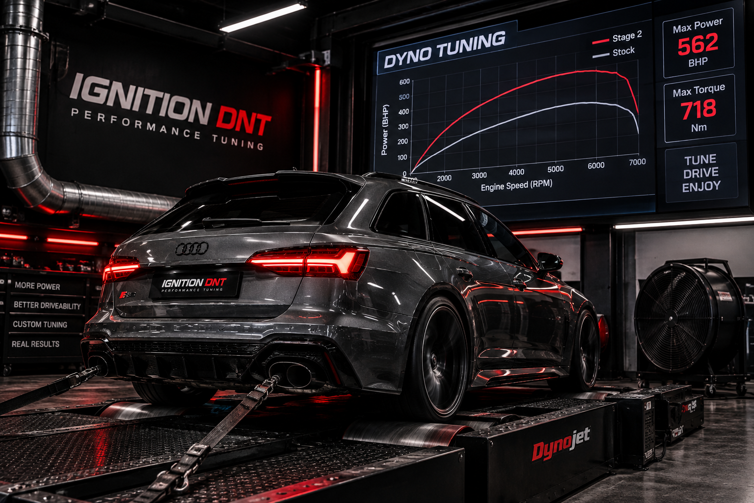 Dyno tuning and rolling road testing
